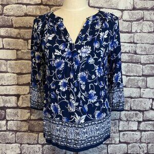 Lucy & Laurel 3/4 Sleeve Top Size M